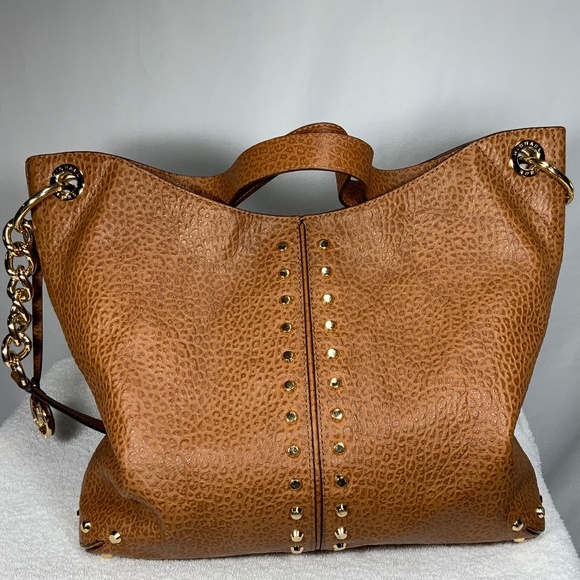 Michael Kors Studded Leather Carryall Tote Shoulder - Picture 4 of 16